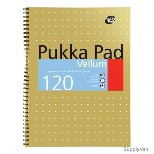 Pukka Wiro Metallic Vellum Cream Pad, VJM-2, A5, 80 gsm, 120 Pages