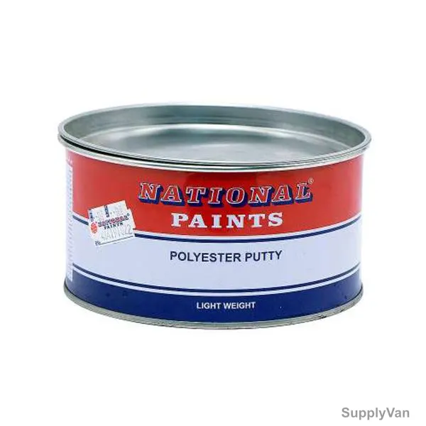 National Paints Light Weight Polyester Putty, Matt, Grey, 1.5 Kg