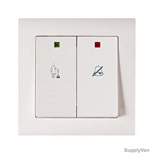 Mk Service And DND Switch, MV4327WHI, Essential, Polycarbonate, 1 Gang, 10AX, White
