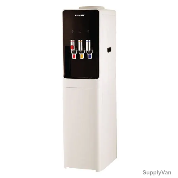 Nikai Free Standing Water Dispenser, NWD1400C, 3 Tap, 14 Ltrs, Black/White