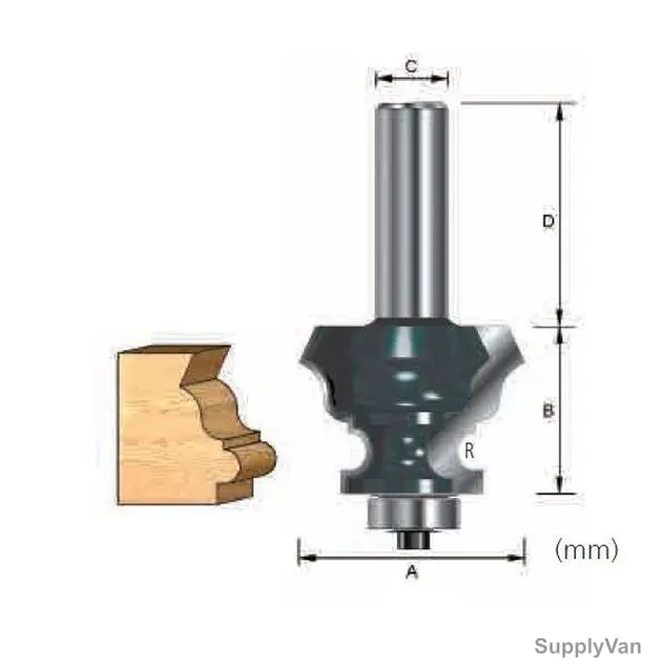 Makita Decorative Bead Bit, D-13792, 39.7x28.6MM