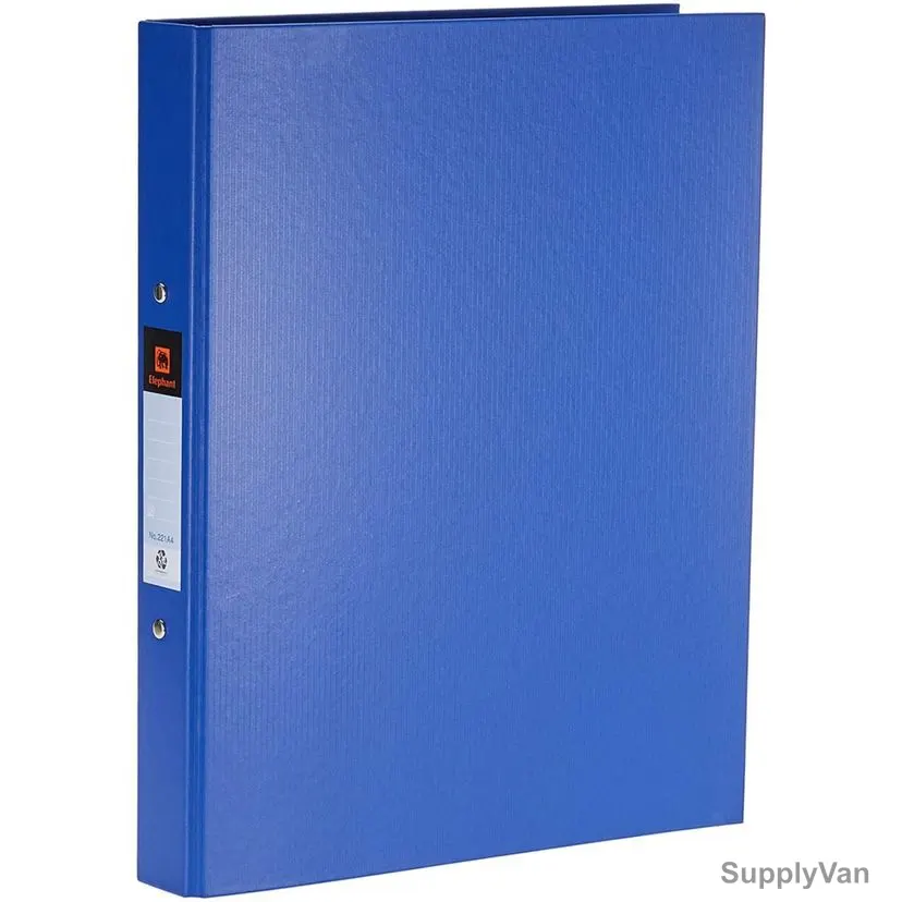 Elephant 2 Ring Binder, 221BL, O Ring, Blue
