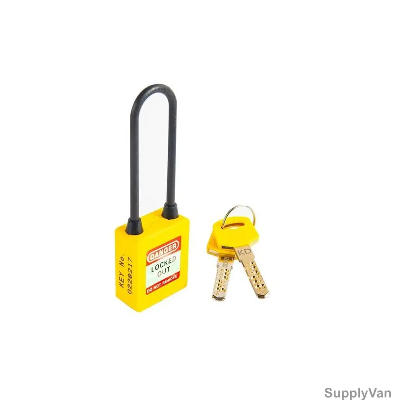 Loto-Lok Three Point Traceability Lockout Padlock, 3PTPYKDN80, Nylon, 40 x 5MM, Yellow