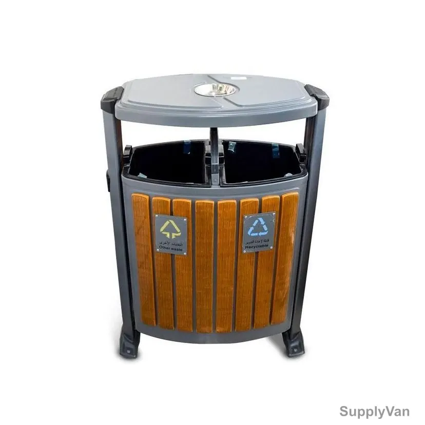 Akc Ashtray Trash Bin, RB06, Iron, 20 Kg, Brown
