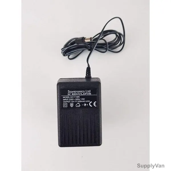 Stontronics AC-DC Regulated UK Adaptor, S2171MN, 12V, Black