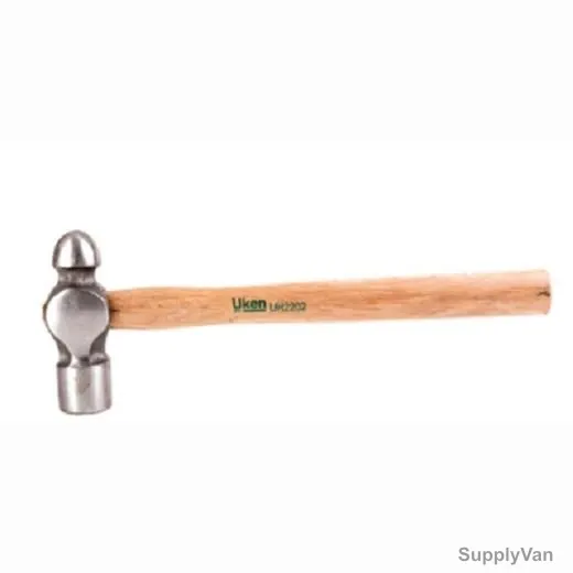 Uken Wooden Handle Ball Pein Hammer, UH2202, Drop-Forged Steel