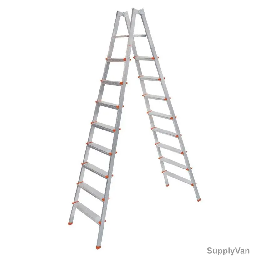 Pro-Tech Straight Ladders, EM-618, Aluminium, 1 Side, 9 Steps, 2.2 Mtrs Max. Height, 150 Kgs Weight Capacity — image 1