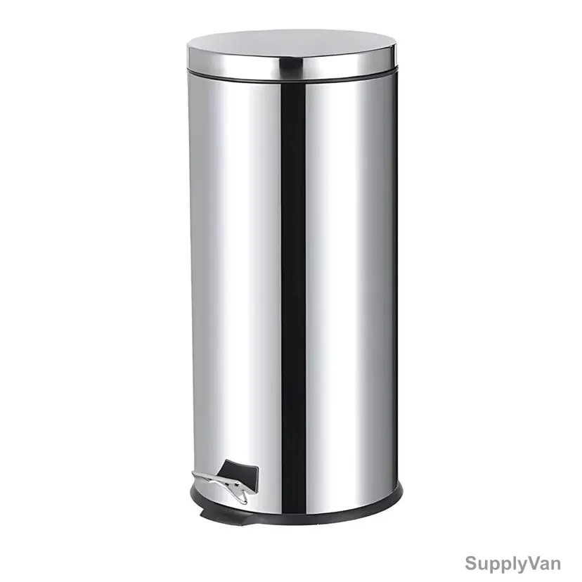 Akc Pedal Trash Bin, SS01-40, Stainless Steel, 40 Ltrs, Silver