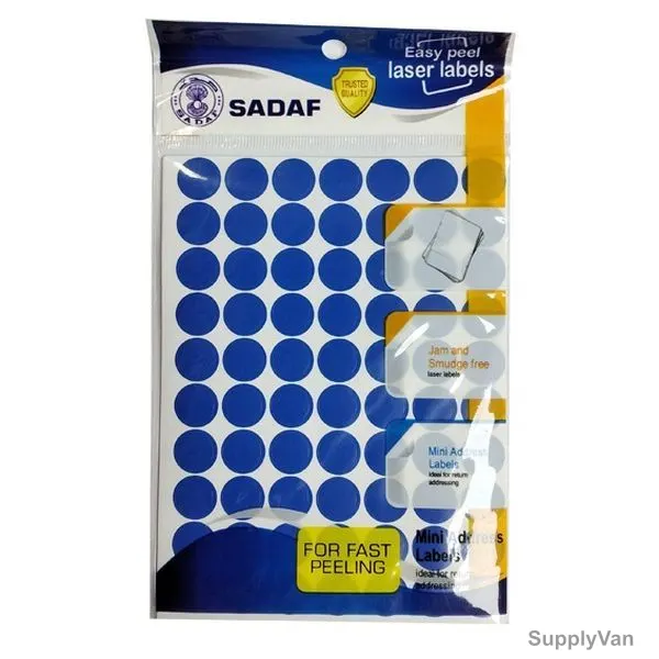 Sadaf Easy Peel Laser Label, Blue, 80 Pcs/Sheet