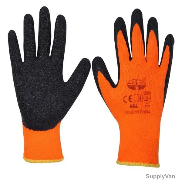 Ski Latex Coated Gloves, GQL, Size10, Black, PK12