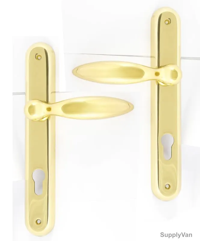 CAL Lever Handle with Lock, SAF-8, Brass Material, Gold Colour