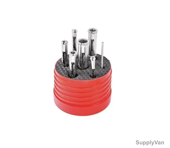 Starrett Hole Saw Kit, KD2000TD1, Diamond, 5-12MM, Yellow, 7PCS