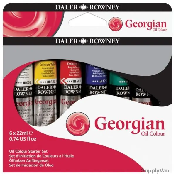 Daler Rowney Georgian Oil Color Starter Set, 111900150, 6 Pcs/Set