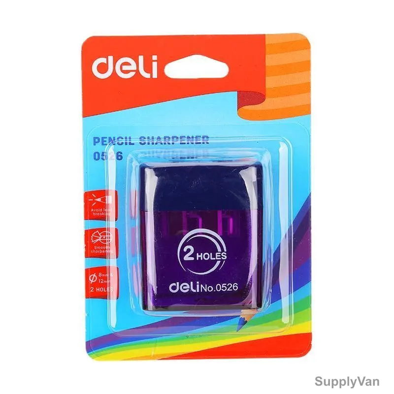 Deli Sharpener With Canister, E0526, 2 Hole, Purple