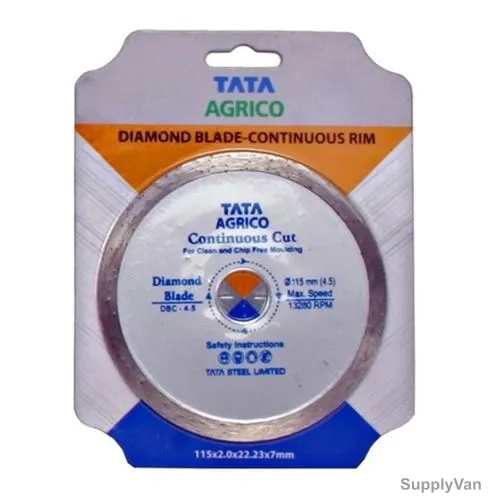 Tata Agrico Diamond Saw Blade, DCN400, Stainless Steel, 13280RPM, 4.5 Inch