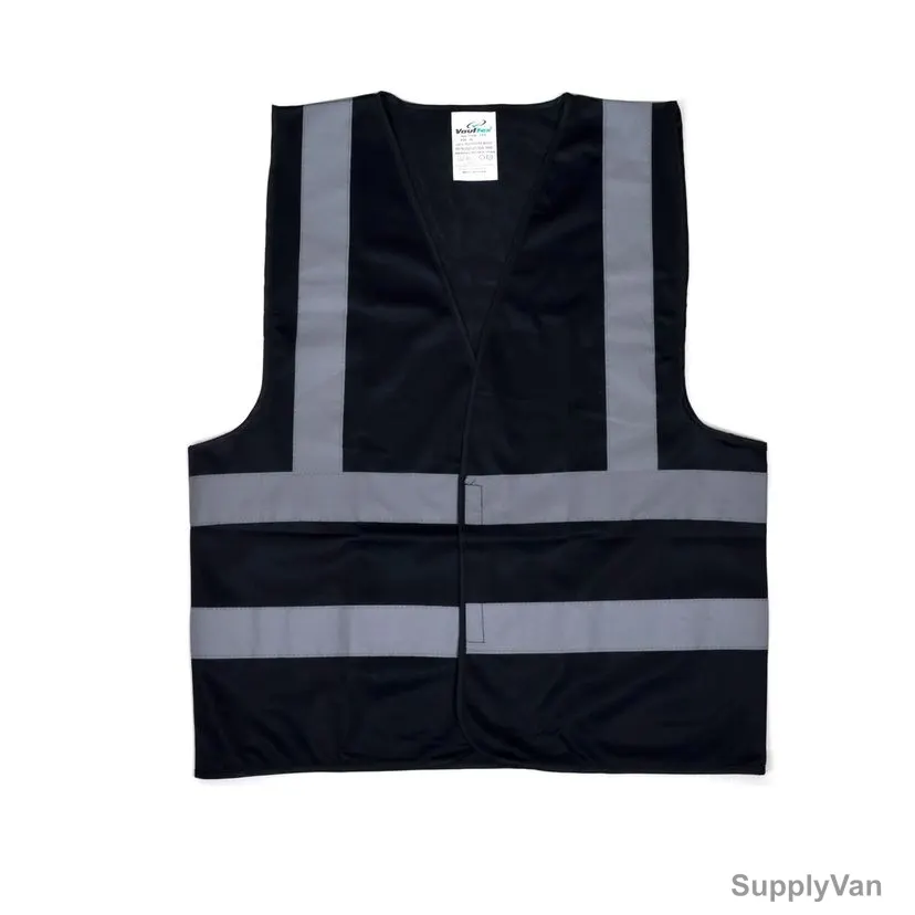 Vaultex Reflective Vest, CKD, 100% Polyester, 2XL, Black