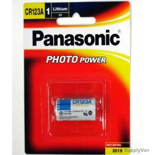 Panasonic Lithium Battery, CR123A, 1550mAh, 3V — image 1