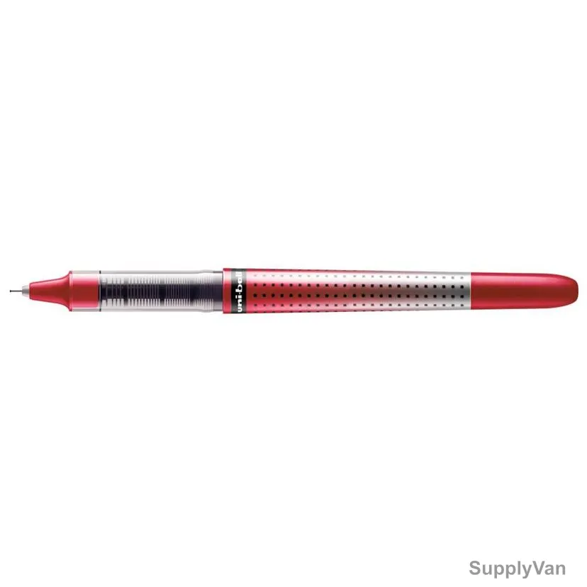 Uni-Ball Ball Point Pen, UB185S-RD, Eye Needle, 0.5MM Tip, Red, 12 Pcs/Pack