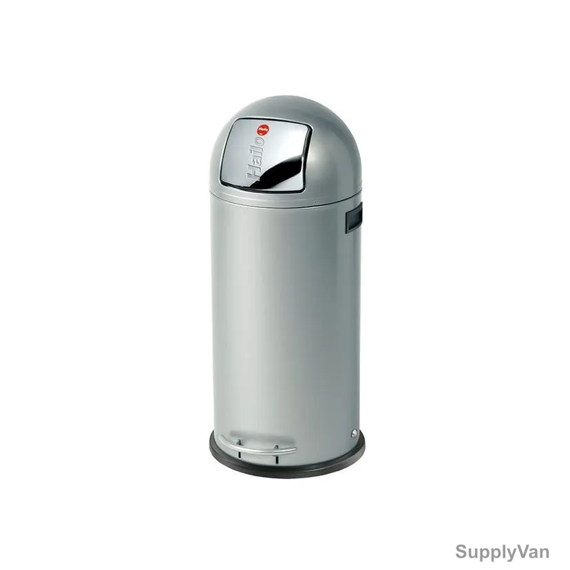 Hailo Pedal Waste Bin, HLO-0850-469, KickMaxx XL, 36 Litres, Silver