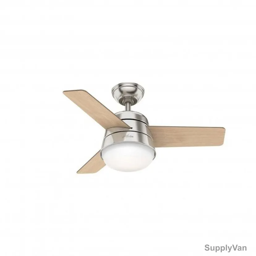 Hunter Ceiling Fan, 50643, Finley, 91CM, Brushed Nickel