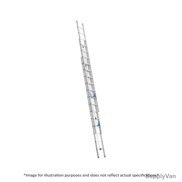 Topman Triple Section Straight Ladder, TSSTAL17, Aluminium, 17+17+17 Steps, 150 Kg Loading Capacity