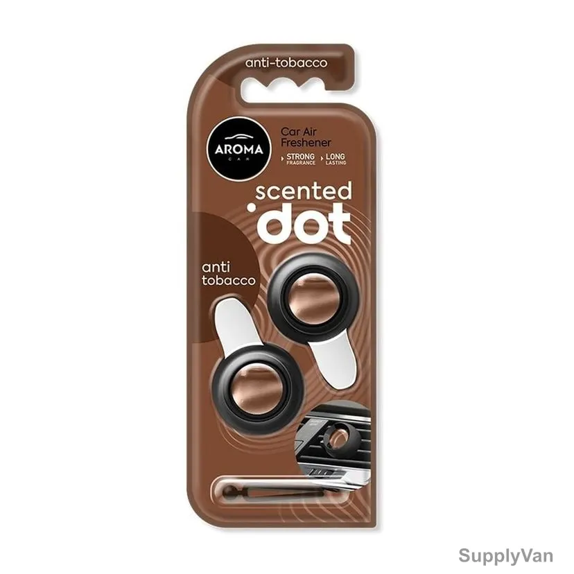 Aroma Scented Dot Scented Dot Car Air Freshener, Vent Clip, Anti Tobacco, 8ML, 2 Pcs/Pack