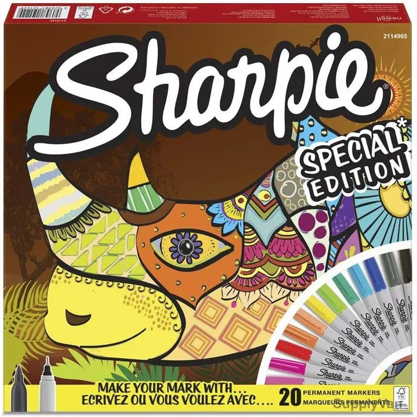 Sharpie Rhino Pack Permanent Marker, SP-2110122, 0.9MM Tip Size, Assorted Colors, 20 Pcs/Set — image 1