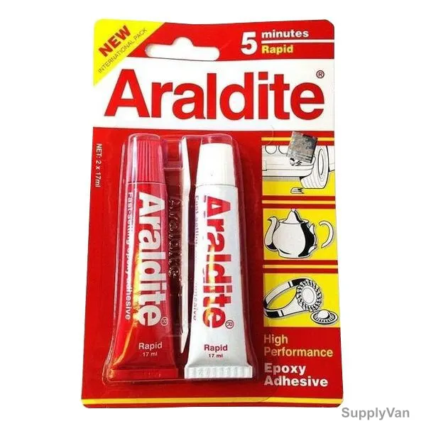 Araldite High Performance Epoxy Adhesive, 17ML, Red, 2 Pcs/Pack