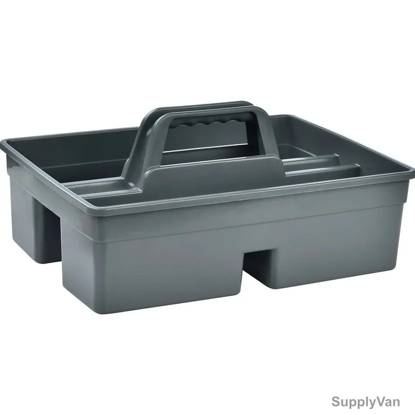 Swish 3-Compartment Cleaning Caddy Tray, Plastic, 11CM Height x 32CM Width x 38CM Length, Grey