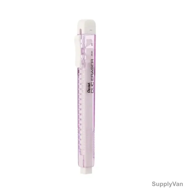 Pentel Click Eraser Pen, PE-ZE81V-W, Transparent Violet
