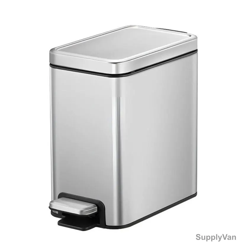 Eko Soft Lid Trash Bin With Pedal, SS95-6, Stainless Steel, 6 Ltrs, Silver