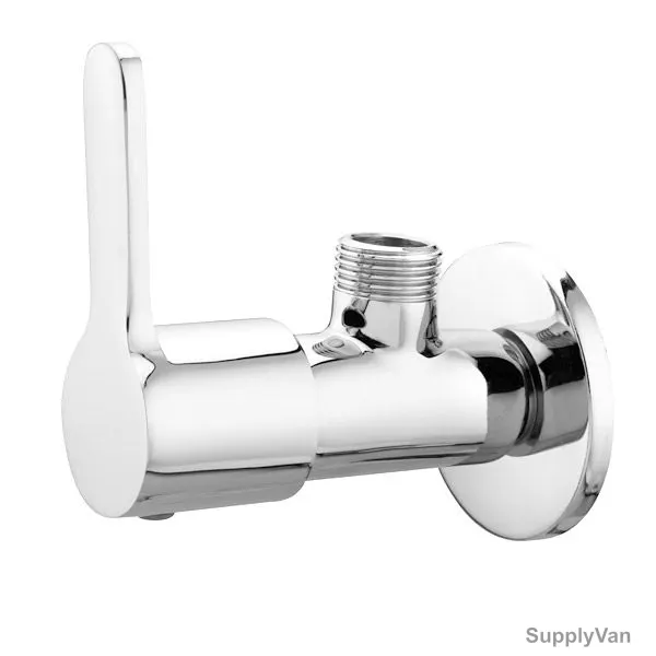 IPM Angle Valve W/ Flange, 202A, Fuzone, Brass, Silver