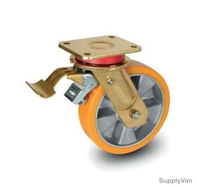 NSF Germany Brake Plate Caster, 29200, Heavy Duty, 20CM, 800KG