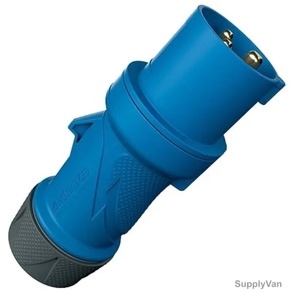 Mennekes Pin and Sleeve Plug, 13502, PowerTOP, IP54, 3 Pin, 16A, 230V, Blue — image 1