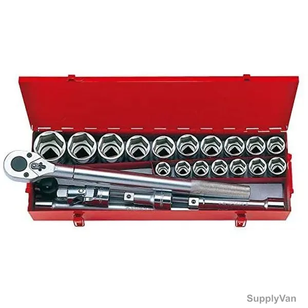 Kingtony Socket Wrench Set, 6323MR, 3/4 Inch Drive, 23 Pcs/Set