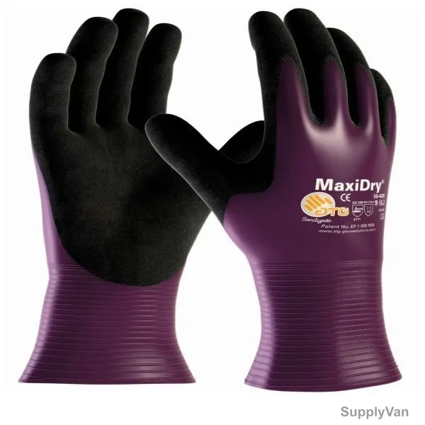 ATG Safety Gloves, 56-426, Maxidry, XS, Purple