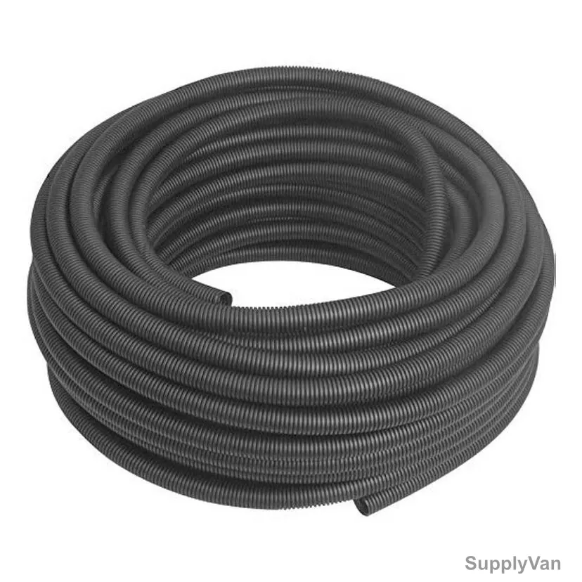 Precision Flexible Pipe, PVC, 20MM Dia x 50 Mtrs Length, Black