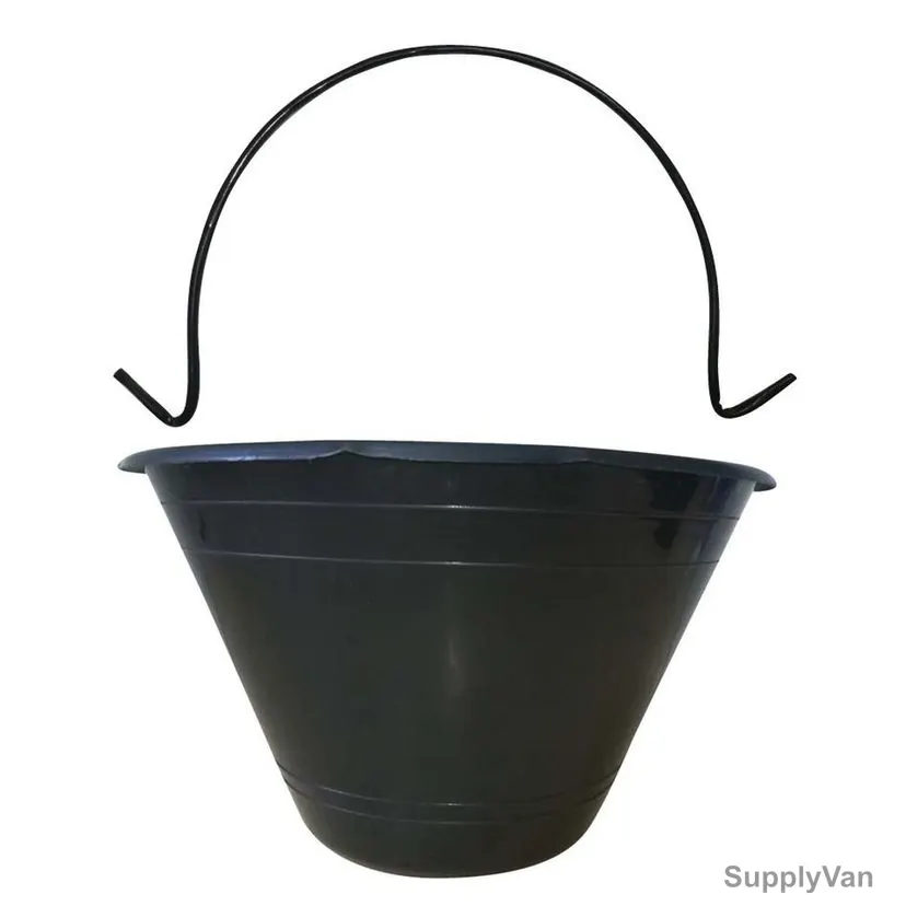 Macoma Regular Duty Bucket, BKT22, Plastic, Black, 12 Pcs/Pack