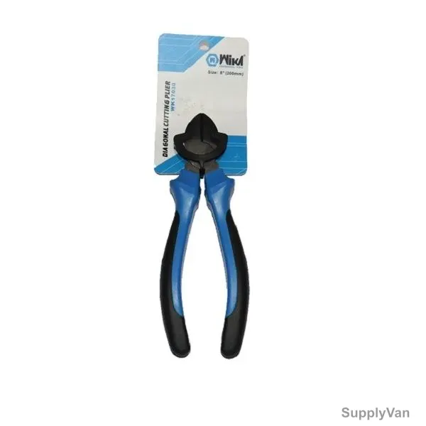 Wika Diagonal Cutting Plier, WK17029, Steel, 6 Inch, Blue/Black