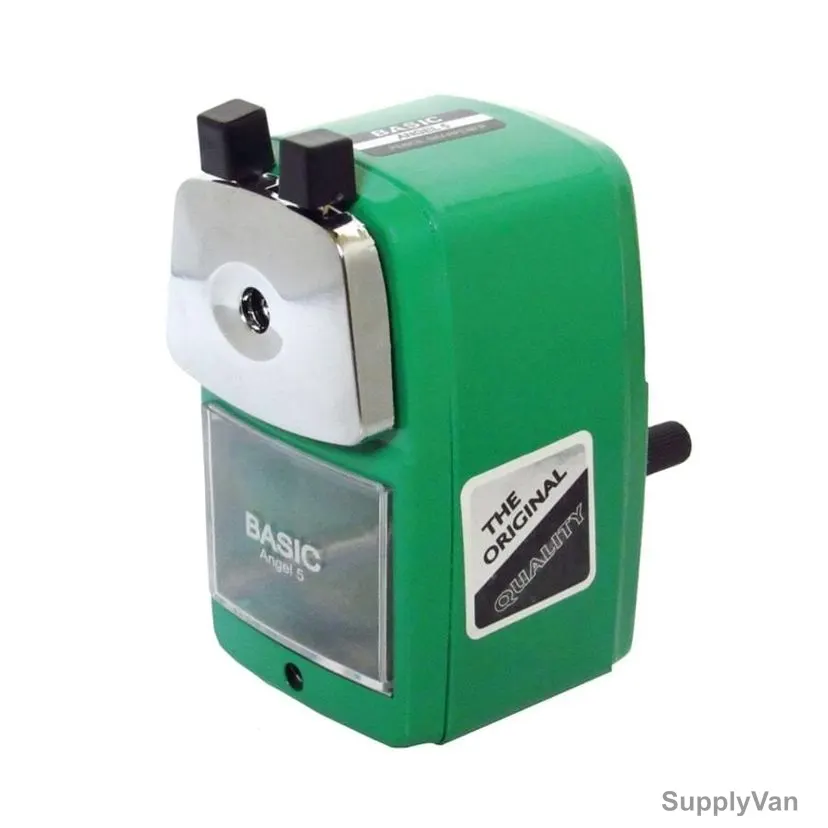 Carl Angel-5 Pencil Sharpener, CL-PS-A05-GN, 1 Hole, Green