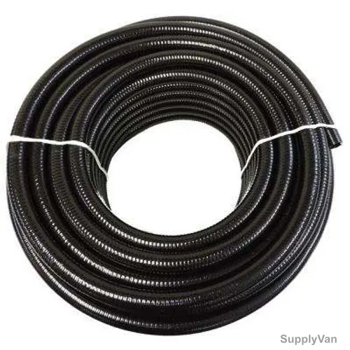 Decoduct Flexible Conduit, PVC, 20MM x 50 Mtrs Length, Black