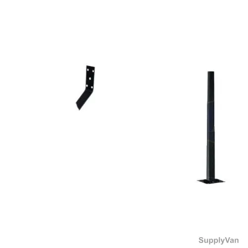 Fabricated Post With Mounting Bracket and Base Plate, Mild Steel, 50 x 50MM Base Size, 3000MM Length, Painted