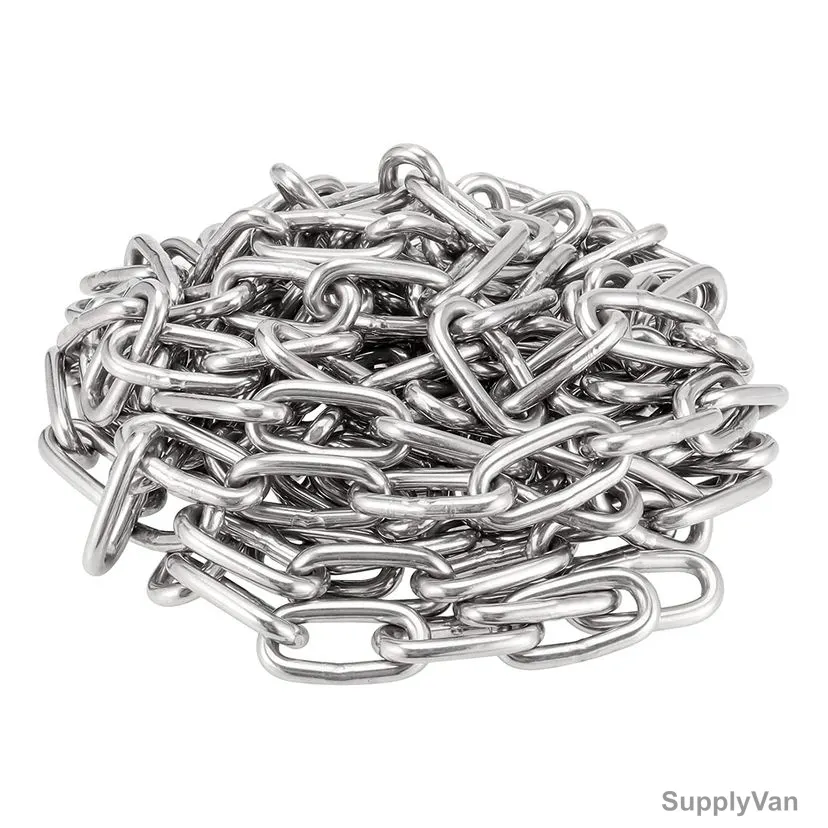 Mild Steel Chain, 5MM Thk x 23 Mtrs Length, Silver — image 1