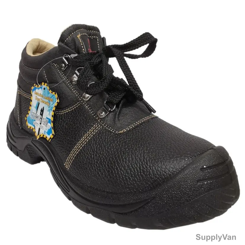 Workman Strongarm Safety Shoes, QA72, Leather, Size40, Grey — image 1