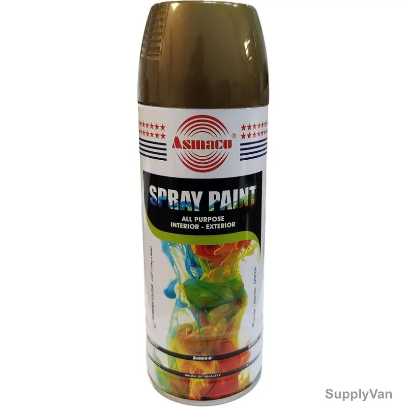 Asmaco All Purpose Interior and Exterior Spray Paint, 3276, 400ML, Gold — image 1