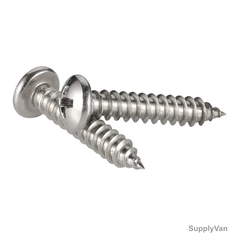 Self Tapping Screw, Zinc Plated, Pan Head, M10 Thread Dia x 3 Inch Length, 200 Pcs/Pack — image 1