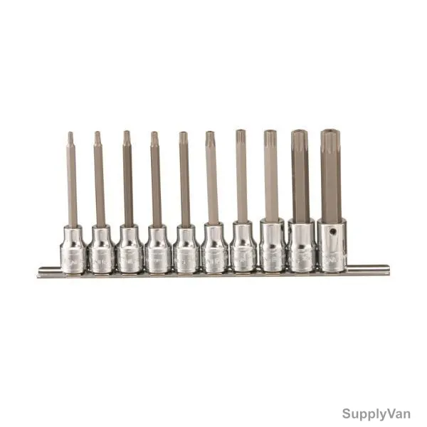 Genius Tamperproof Star Bit Socket Set, BS-410TB, 10PCS