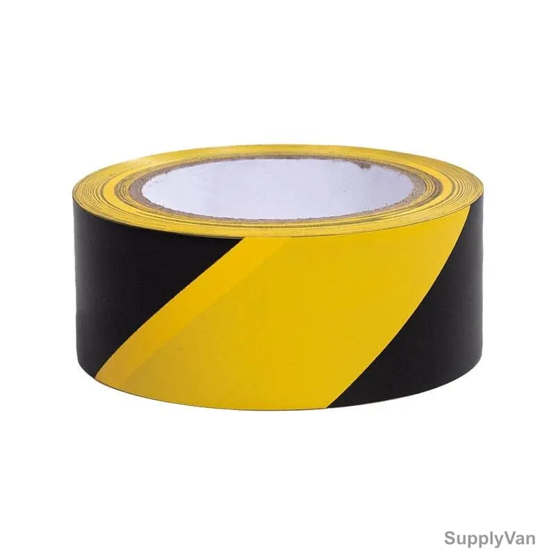 Warning Tape, 2 Inch Width x 250 Mtrs Length, Yellow/Black