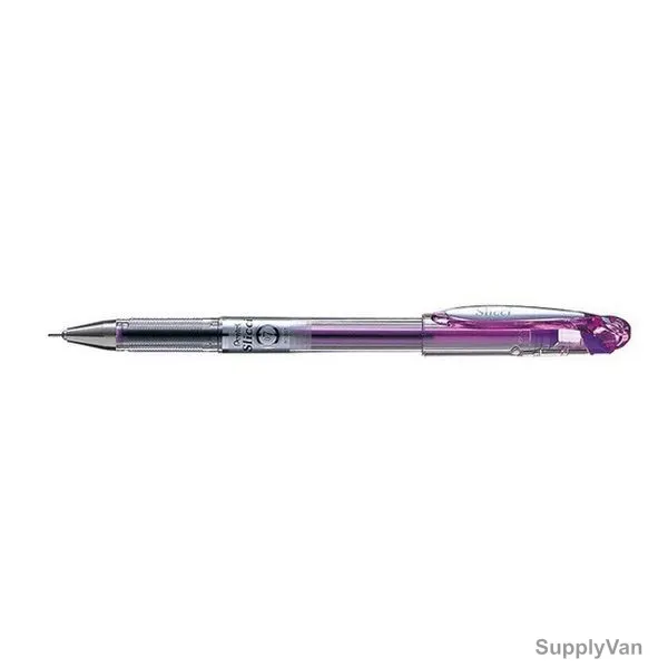 Pentel Slicci Gel Roller Pen, PE-BG207-V, 0.7MM Tip, Violet, 12 Pcs/Pack