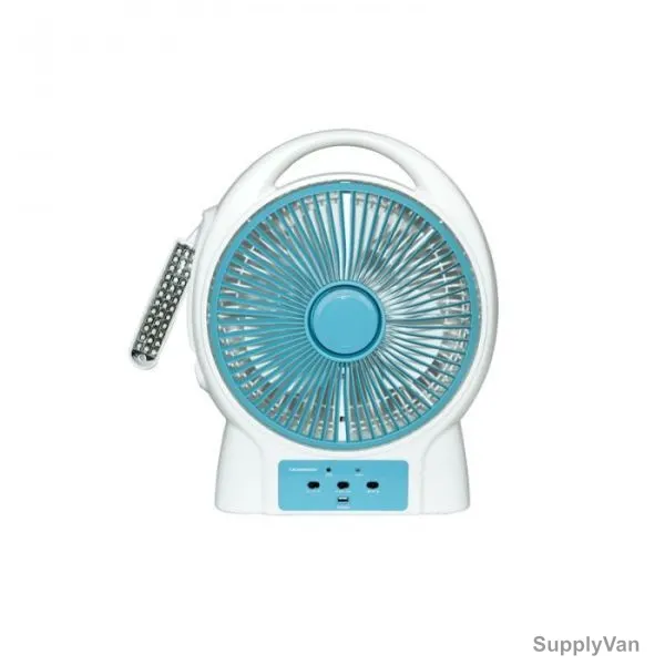 Olsenmark Rechargeable Fan, OMF1744, 12 Inch, 6V, Blue and White